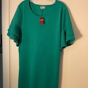 NWY! Green flutter dress